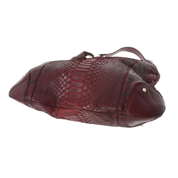 Gucci Jackie Shoulder Bag Bordeaux Python Leather - Picture 8 of 9